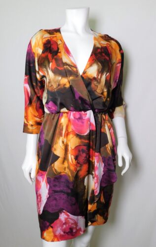 Donna Ricco ulti-Colored Faux Wrap Floral Dress 4 (MM)