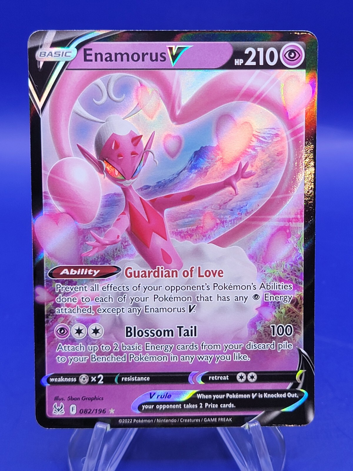 Pokemon Lost Origin Enamorus V Ultra Rare Card 082/196 NM