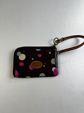Fossil Polka Dot Coated Canvas Wristlet Wallet
