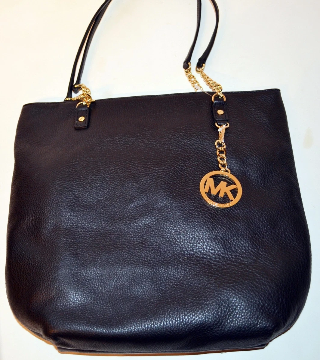 Michael kors jet set chain shoulder to genuine leather deals