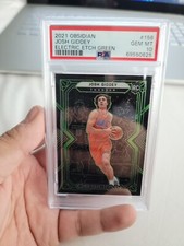2021 obsidian Josh Giddey Electric Etch Green Rookie Card PSA 10 #/25 Pop 1