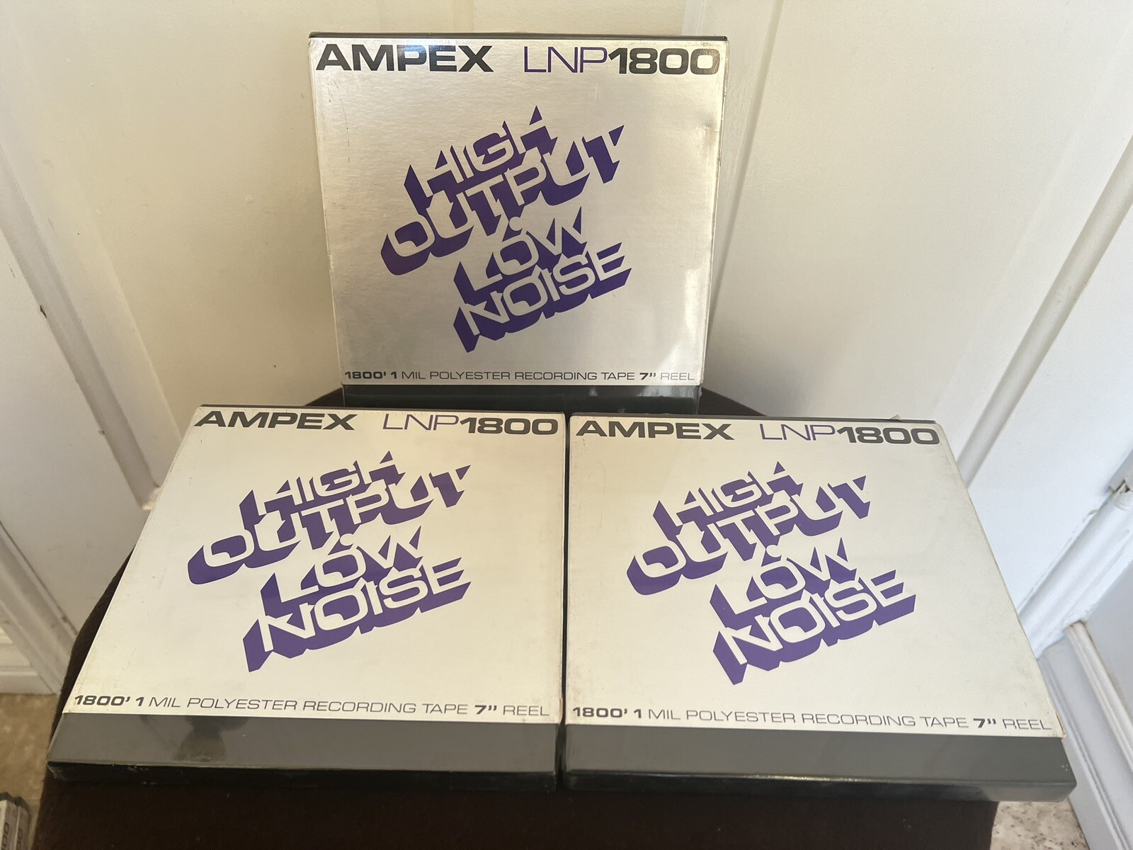 Lot Of 3 Ampex 7 Inch LNP1800 Reel To Reel Tapes NOS SEALED FREE SHIP