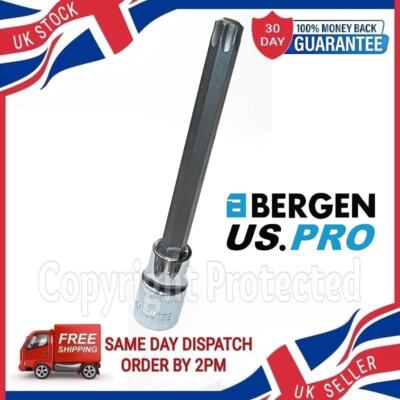 1/2 ZOLL ANTRIEB T55 140 MM TORX TX STAR BIT STECKSCHLÜSSEL LANGE REICHWEITE STECKSCHLÜSSEL VIERKANT CRV S2