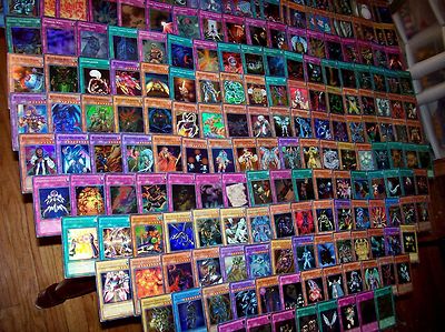 *** 100 YUGIOH CARDS *** MIXED NO DUPLICATES LOT! W/ RARES & HOLOGRAPHIC FOILS!
