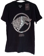 Game of Thrones HBO/Primark collab' Metallic print Tee - Small - Black - New