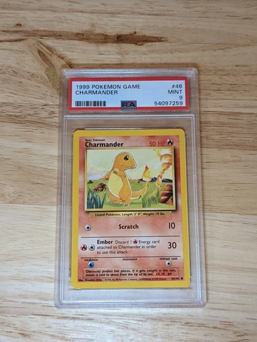 1999 CHARMANDER Base Set Unlimited PSA 9 Mint