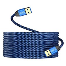 USB to USB Cable 20FT,Durable Braidedfor USB 3.0 Male to Male Type A to Type ...
