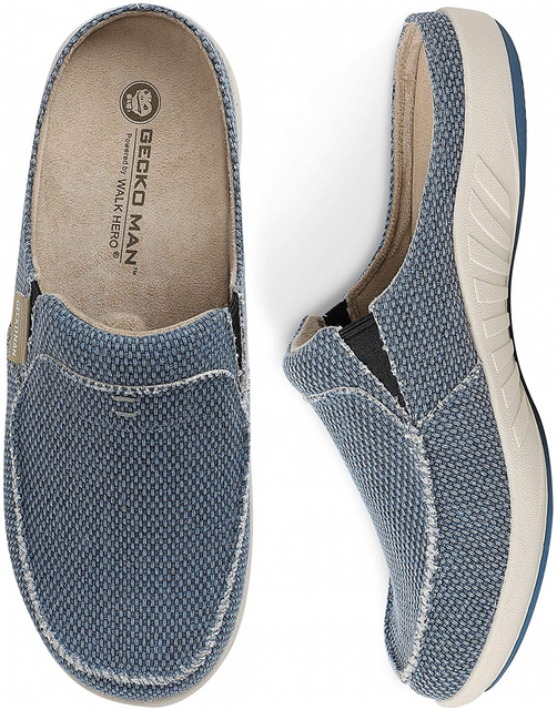 Mens Slippers With Arch Support Canvas 