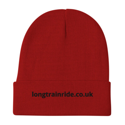 Long Train Ride Embroidered Beanie