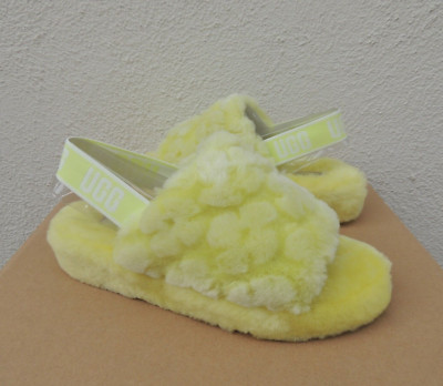 UGG POLLEN FLUFF YEAH POPPY SLIDE SHEEPSKIN SLIPPER SANDALS, US 9/ EUR 40 ~NEW