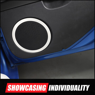 Silver Steel Door Speaker Audio Ring Cover Trim Für Seat Leon MK2 1P1 2008-12