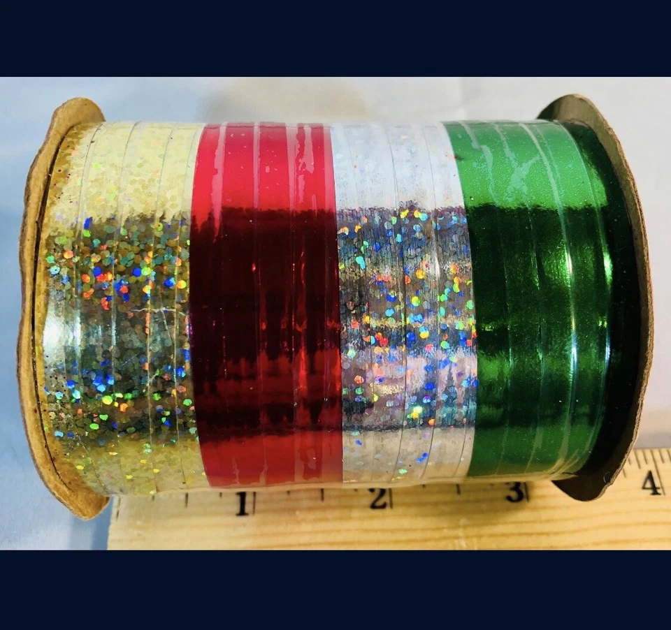 8 Rolls of Ribbon/Trim Various Colors / Widths, Total length= 120 yds. (360 yds) - Image 4 of 4