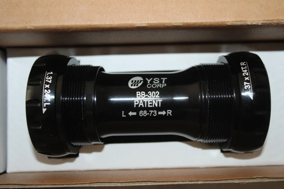 YST External Threaded Bottom Bracket Black 68-73mm Fits Shimano Free USA Shipper - Image 3 of 4