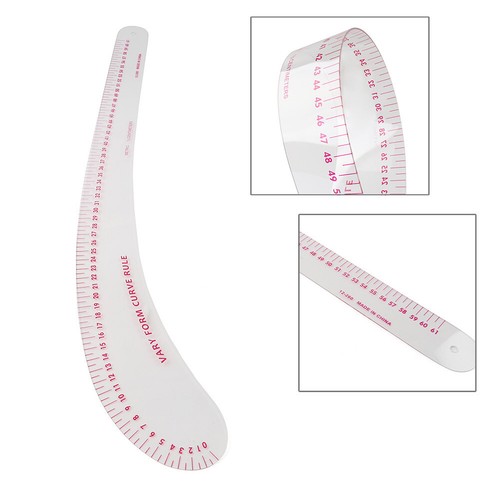Plastic Curve Ruler 61cm 1.2mm Thick Flexible Plastic Multi Purpose ...