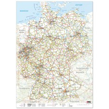 Mega große Deutschlandkarte 2019/20, stabil, nass abwischbar Versand gerollt