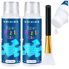 Jigsaw Puzzle Glue Clear Puzzle Glue with Sponge Head, Replace Puzzle Saver Suit
