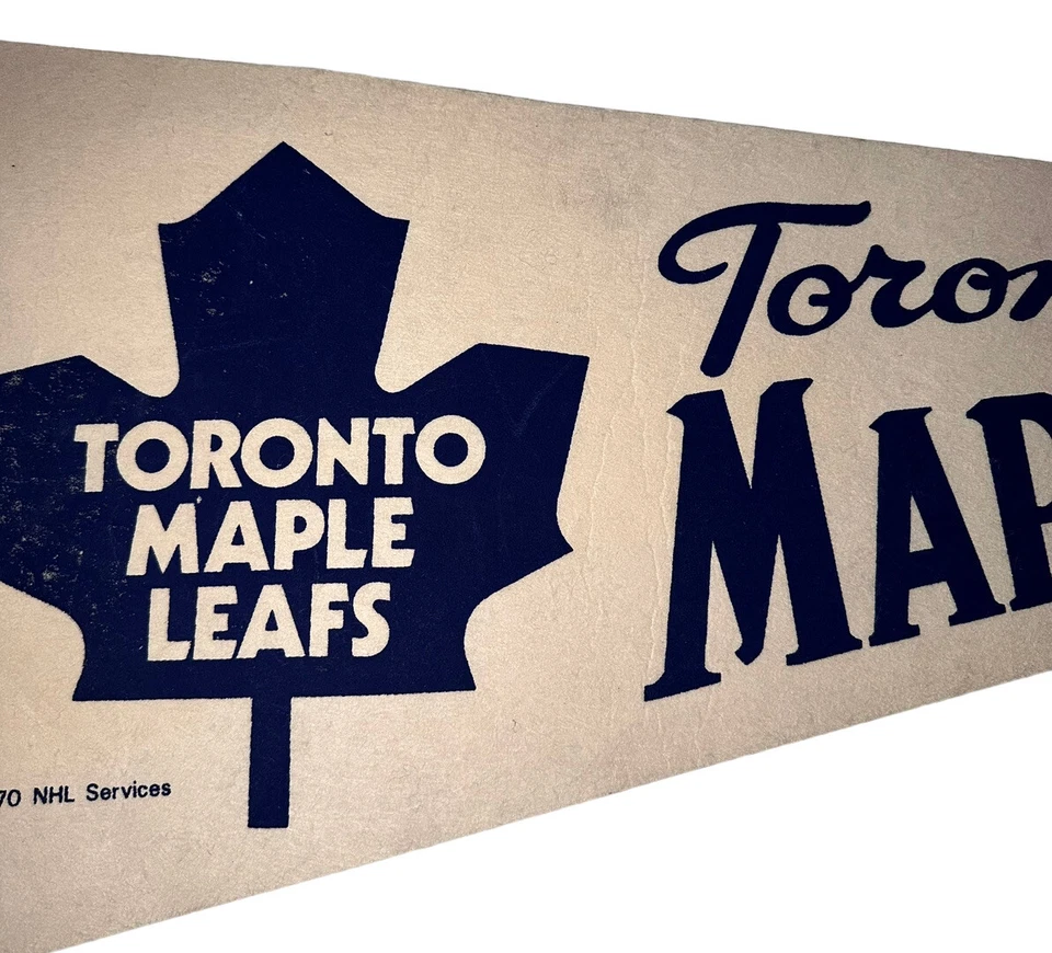 1970'S TORONTO MAPLE LEAFS NHL Hockey Full Size (30” X 12”) Pennant W/ Streamers - Image 3 of 4