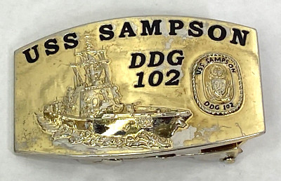 USS Sampson DDG-102 Beft Buckle