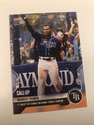 2021 Topps Now Wander Franco 1st MLB Hit 3 Run HR Rays Call Up 402