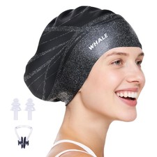 Extra Large Swim Cap Designed for Men and Women with Thick, Long Hair, Hair E...