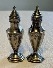 Vintage LaFrance Reg Made in the USA Salt and Pepper Shakers 752 Silver Plated