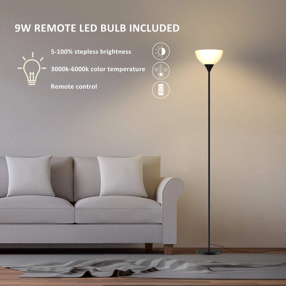 Lámpara de Pie, Mando a Distancia con Temperaturas de Color y Brillo Impermeables, T... Foto 3 de 4