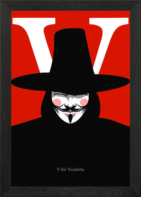 V FOR VENDETTA DIGITALE VERSION Gerahmtes Wandbild Poster Leinwanddruck Bild