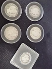 👀5 Coins! 1897, 1898 S, 1899, 1907 Barber Half Dollars and a 1897 O Qtr