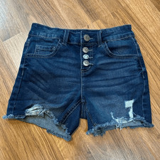 Justice Denim Jean Shorts Distressed Ripped  Girls Size 10