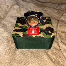 Swatch BAPE Collaboration Wristwatch Camouflage Box Limited Edition Authentic