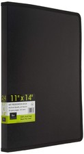 Filexec 93630 Art Presentation Book, 24 Pockets, 11x14, Black