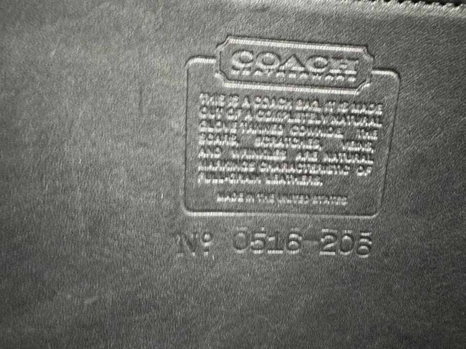 Vintage Coach 5265 Black Leather Briefcase Messenger Bag – Made in USA, 1995 - Image 2 of 4