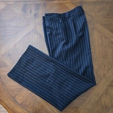 Dolce & Gabbana sz 30W black white pinstripe flat front trouser pants
