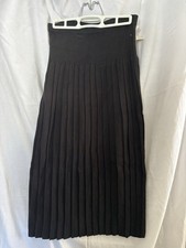 J S Signature Separates Sz S Black Pleated Sweater Skirt Vintage