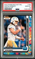 2022 Panini Instant #165 JUSTIN HERBERT /5 HERBERT TO 1ST PLAYOFFS PSA 10 💎🔥