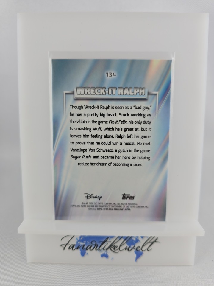 Wreck It Ralph Raph Wreck It Ralph 2026 Topps Chrome Disney X-Fractor Mega Box Exclusive ...