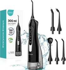 Water Dental Flosser Teeth Pick: Portable Cordless Oral Irrigator 300ML Recharge