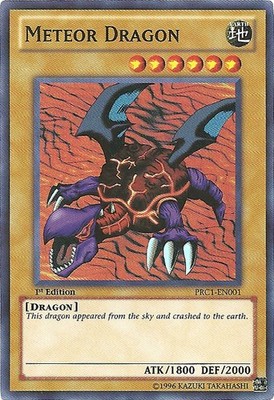 1x (LP) Meteor Dragon - PRC1-EN001 - Super Rare - 1st Edition  YuGiOh