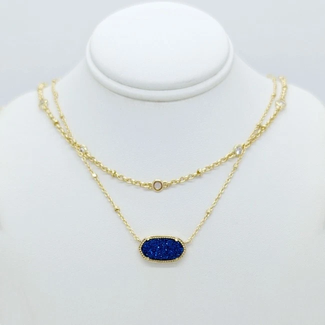COOLSTEELANDBEYOND Collana Girocollo Choker Viola Scuro - Multi Strati Con Perline Di Cristallo E Strass - Chiusura Magnetica, 44 Cm