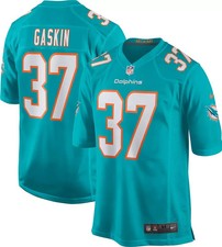 Nike Men's Size XL - Miami Dolphins On-Field Jersey #37 Gaskin Aqua MSRP $130