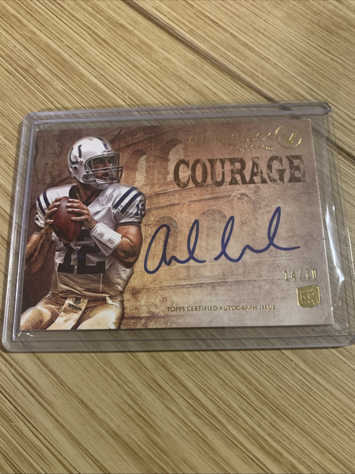 Andrew Luck Topps Valor Autograph #VAAL Courage