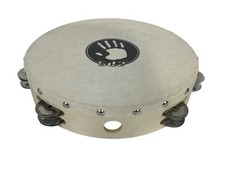5d2 Tambourine/Pandereta-10   With Goat Skin Head And Double Row Of Jingles,