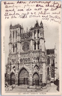 Amiens Somme Kathedrale Gotik Architektur Antike Postkarte Frankreich
