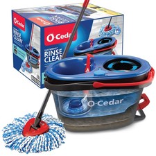 O-Cedar RinseClean Spin Mop Bucket System Clean Water Removes 99 Bacteria