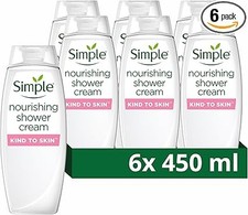 Simple Kind to Skin Nourishing Body Wash – 450ml – Pack of 6 – Shower Gel 5.58 per litre