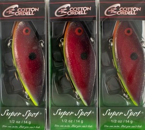 Lot De 2 Leurres Cotton Cordell Super Spot – 1/4 Oz – Sans Lèvres – Pour Basse