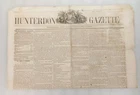 ANTIQUE HUNTERDON GAZETTE FLEMINGTON NJ CIVIL WAR NEWSPAPER MARCH 26TH 1862