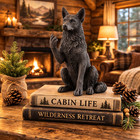 Black German Shepherd Raising Middle Finger Figurine - Holiday Stocking Stuffer — photo 5