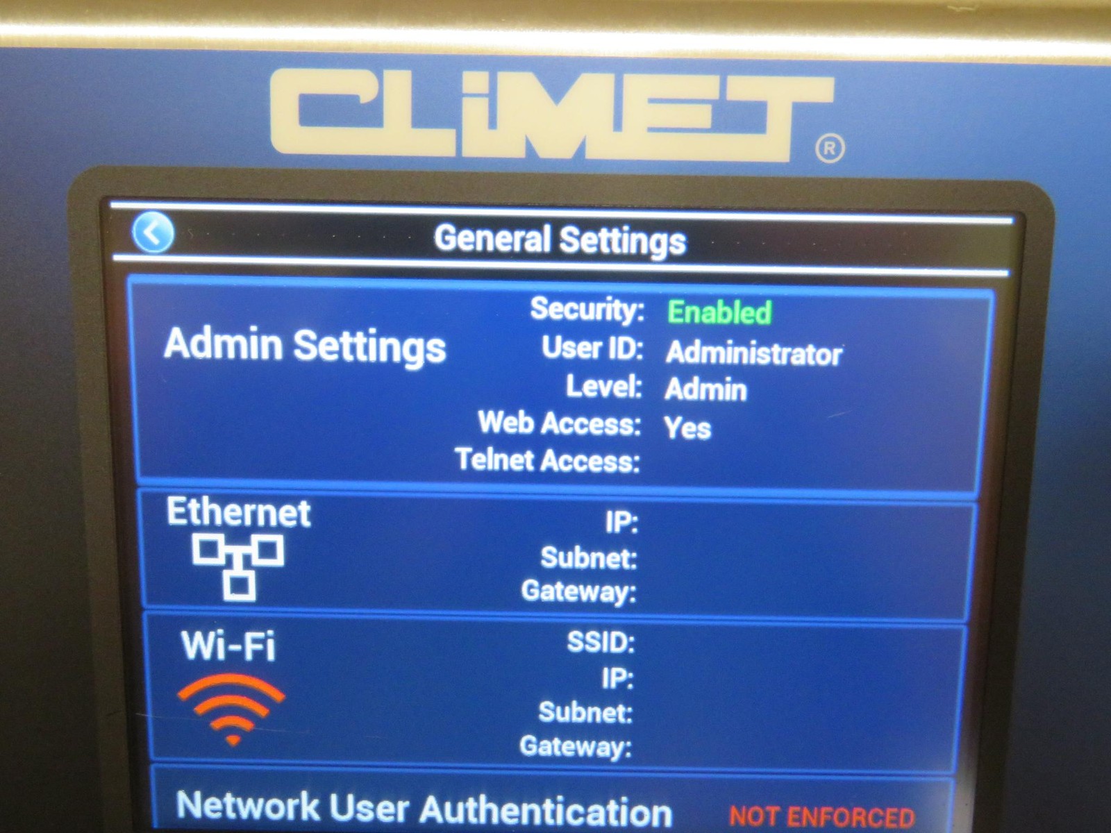 2021 Climet CI-1070 Particle Counter 2024 Calibration w/ Admin Password, Manual