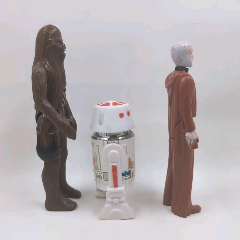 Vintage Star Wars R5-D4 Chewbacca Ben Kenobi 1977-78 Figure Lot Of 3 Rare - Image 4 of 4